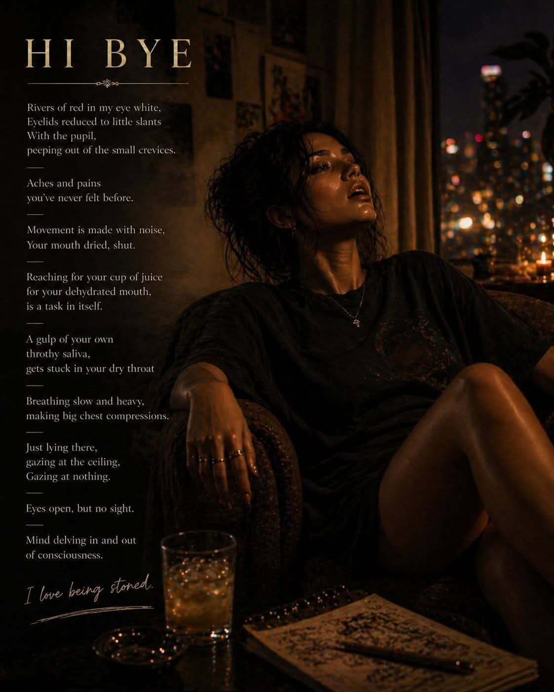 Hi Bye original poetry artwork