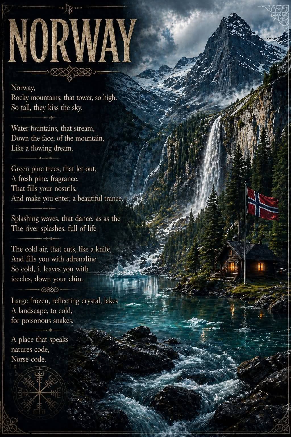 Norway original poetry artwork