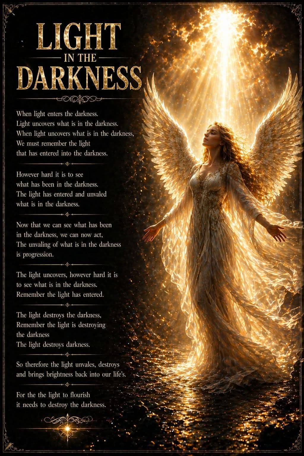 Light in the Darkness original poetry artwork