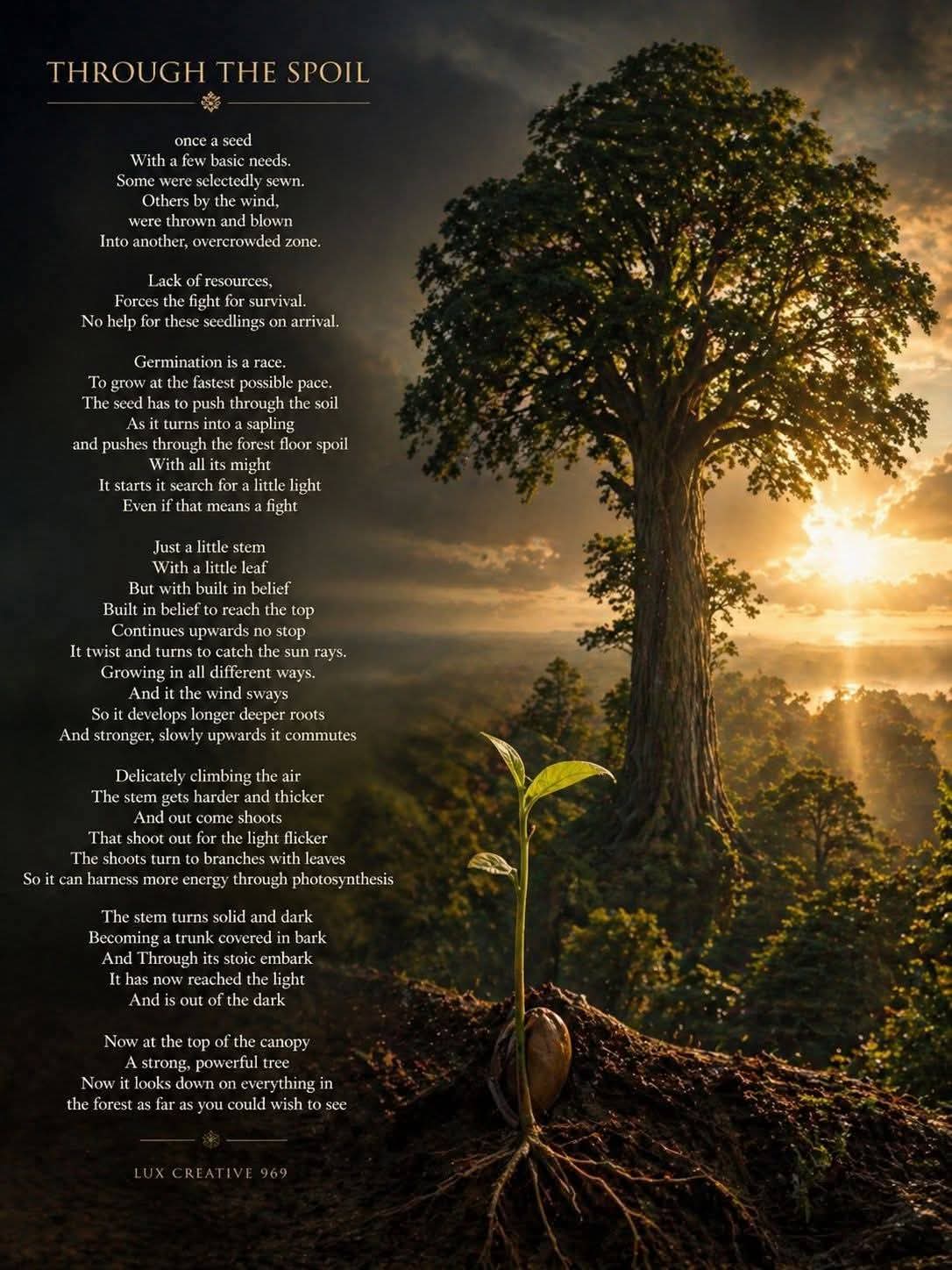Through the Spoil original poetry artwork