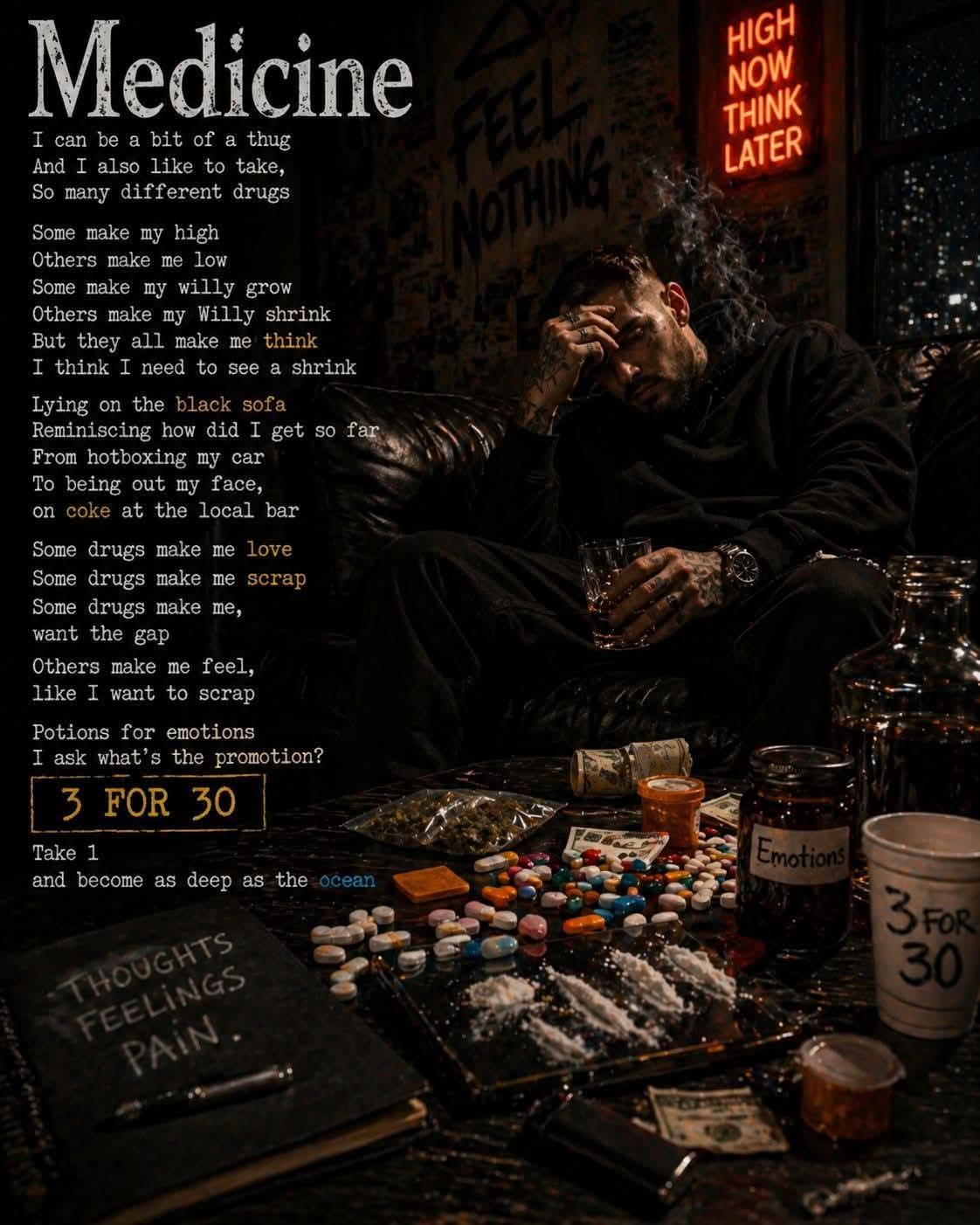Medicine original poetry artwork
