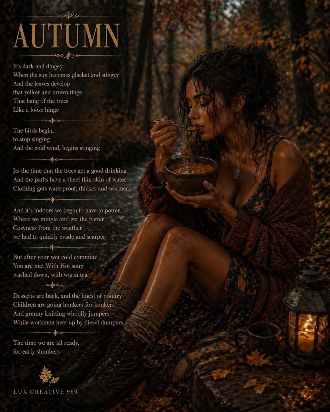 Autumn original poetry artwork
