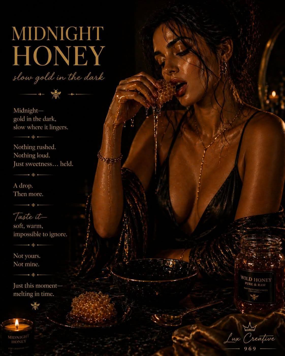 Midnight Honey original poetry artwork
