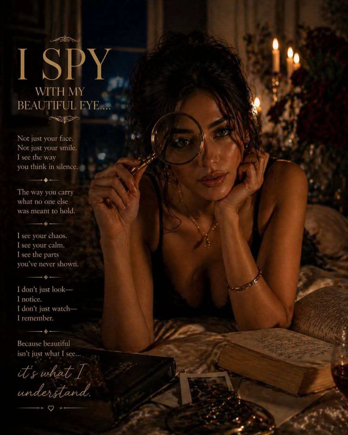 I Spy with My Beautiful Eye original poetry artwork