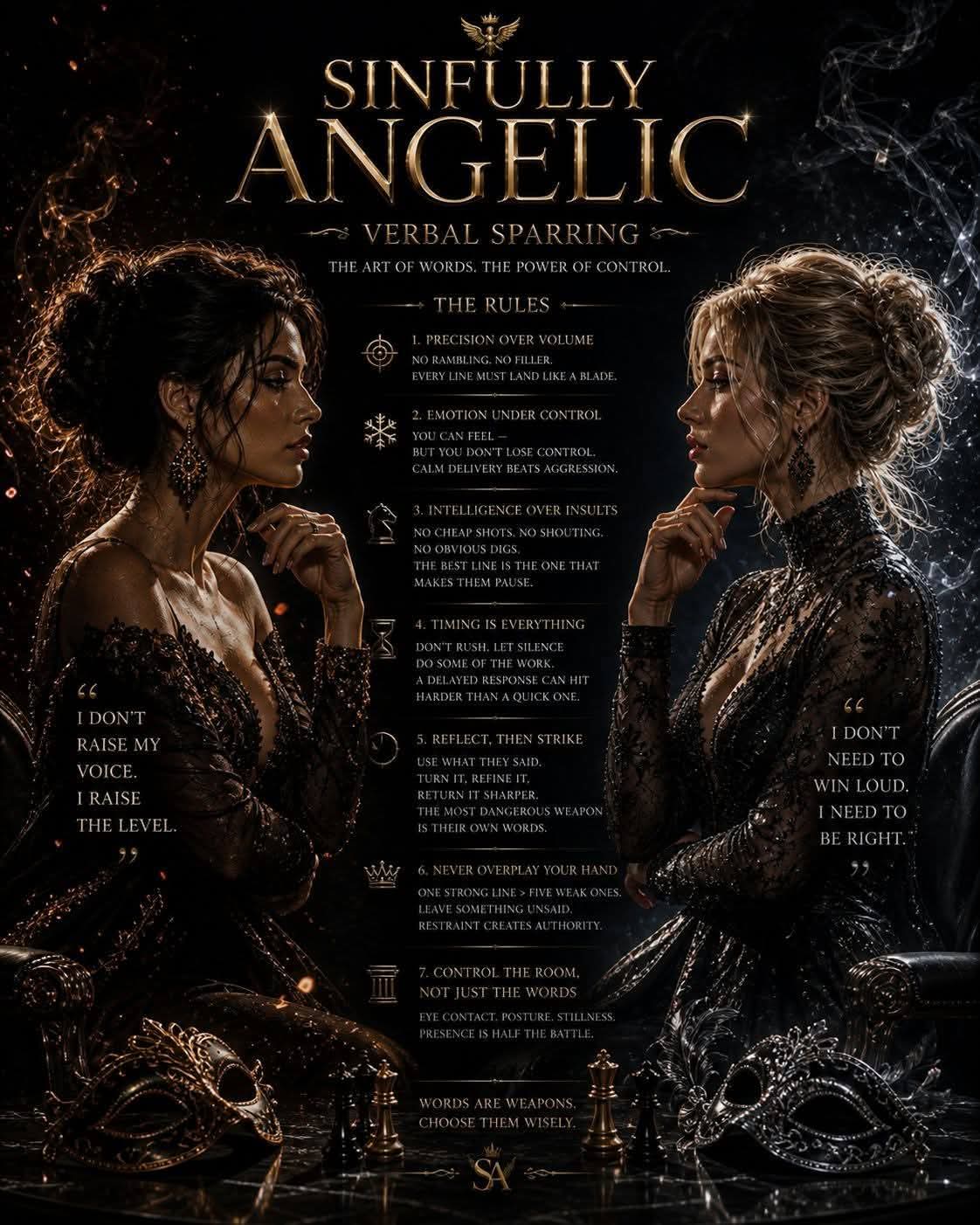 Sinfully Angelic — Verbal Sparring original poetry artwork