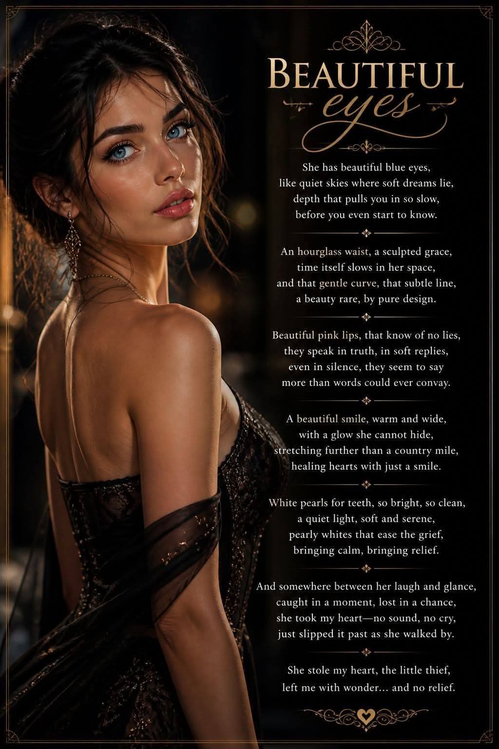 Beautiful Eyes original poetry artwork