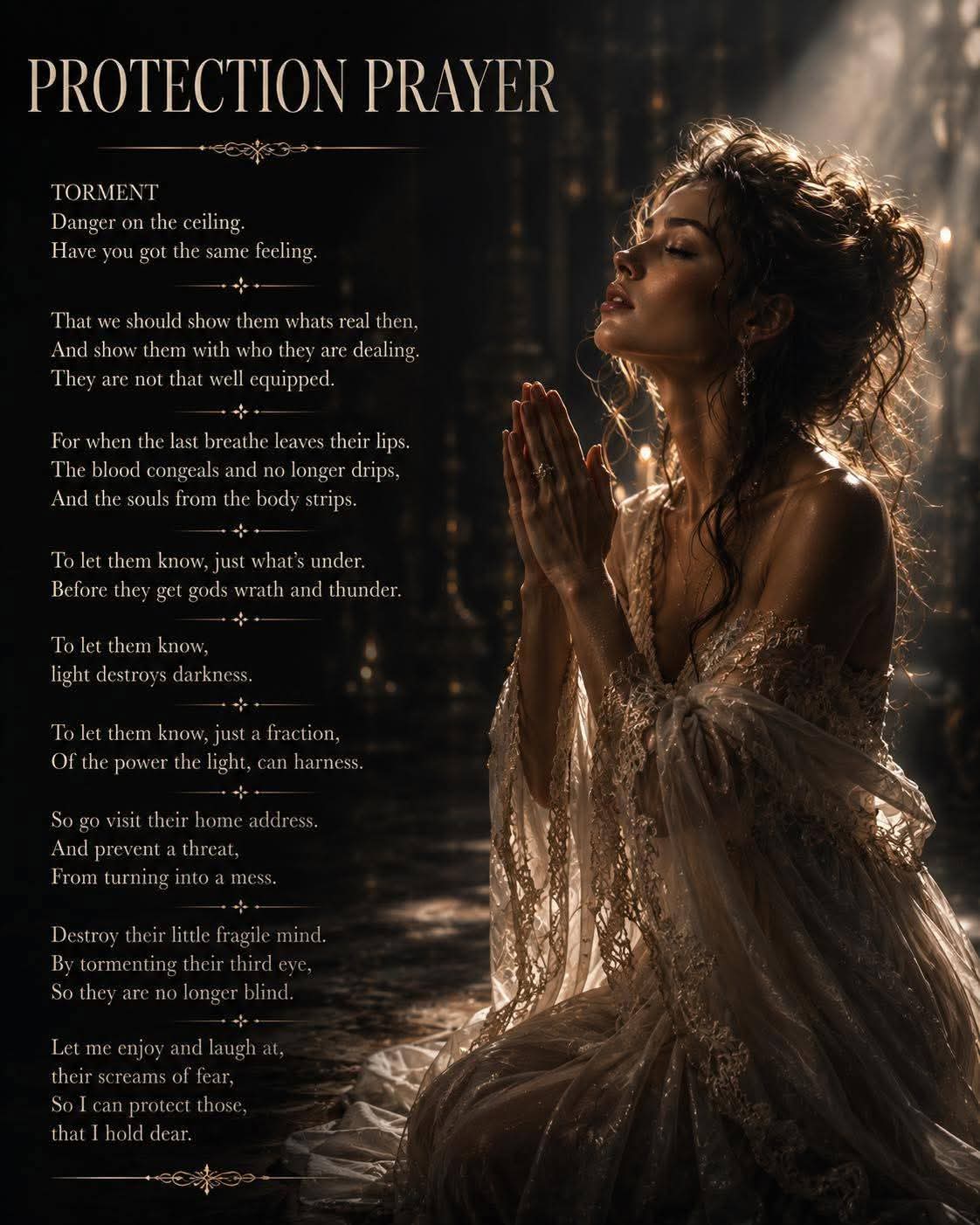 Protection Prayer original poetry artwork
