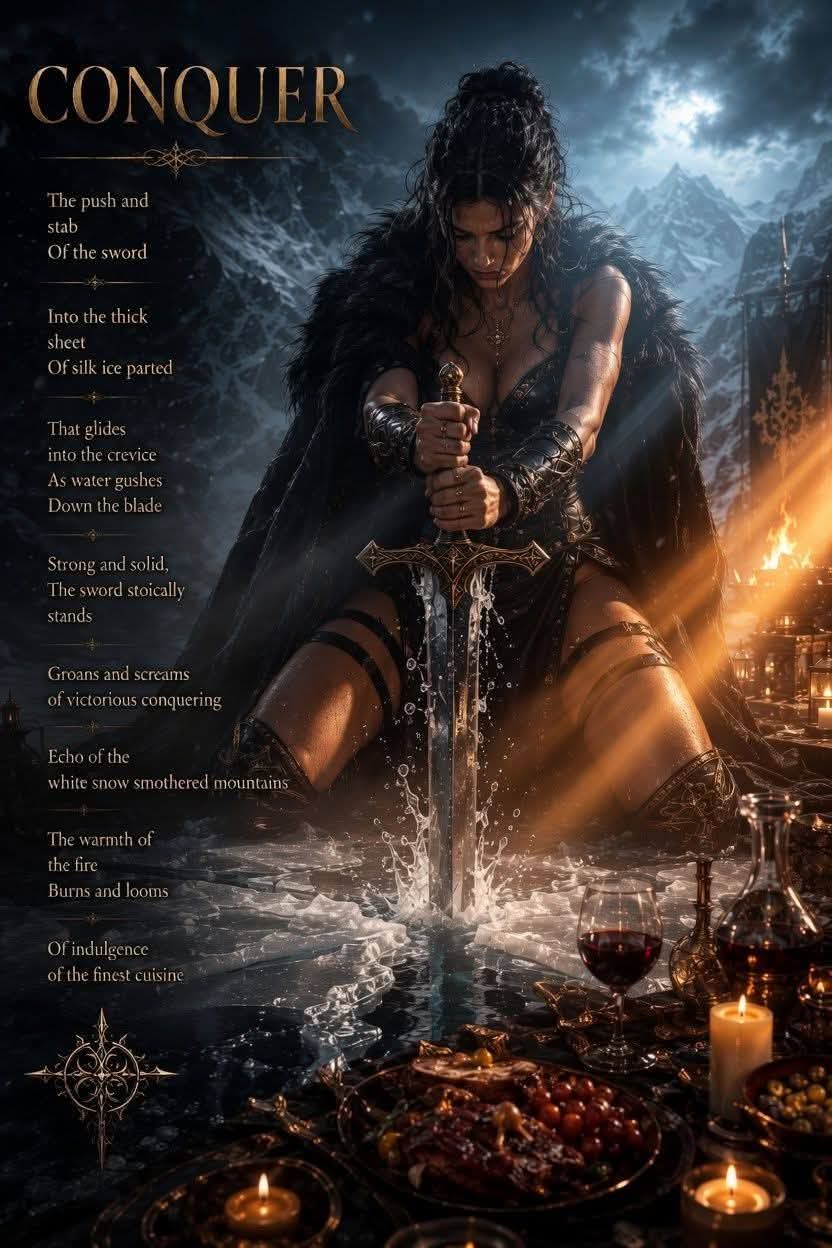 Conquer original poetry artwork
