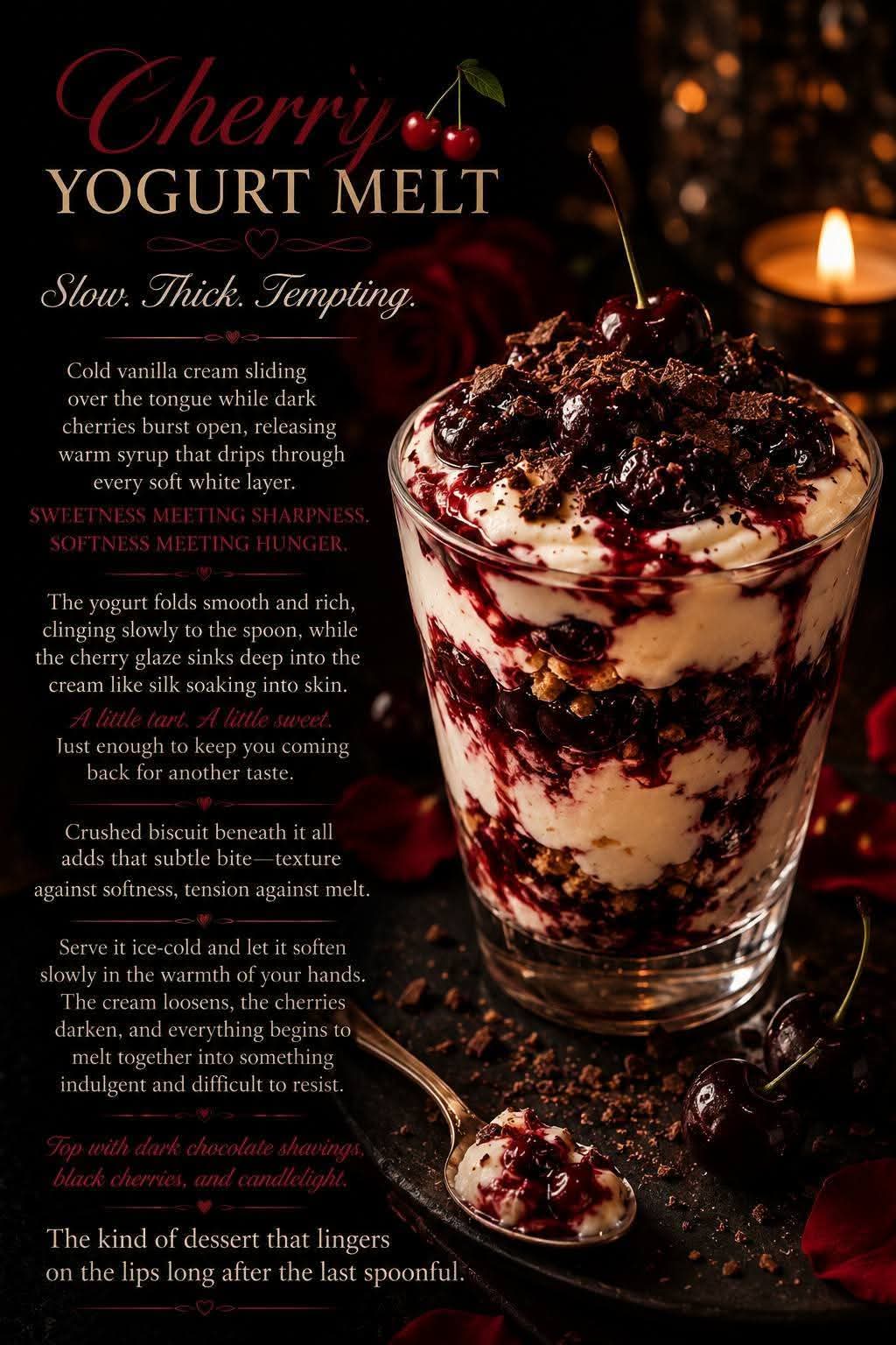 Cherry Yogurt Melt original poetry artwork
