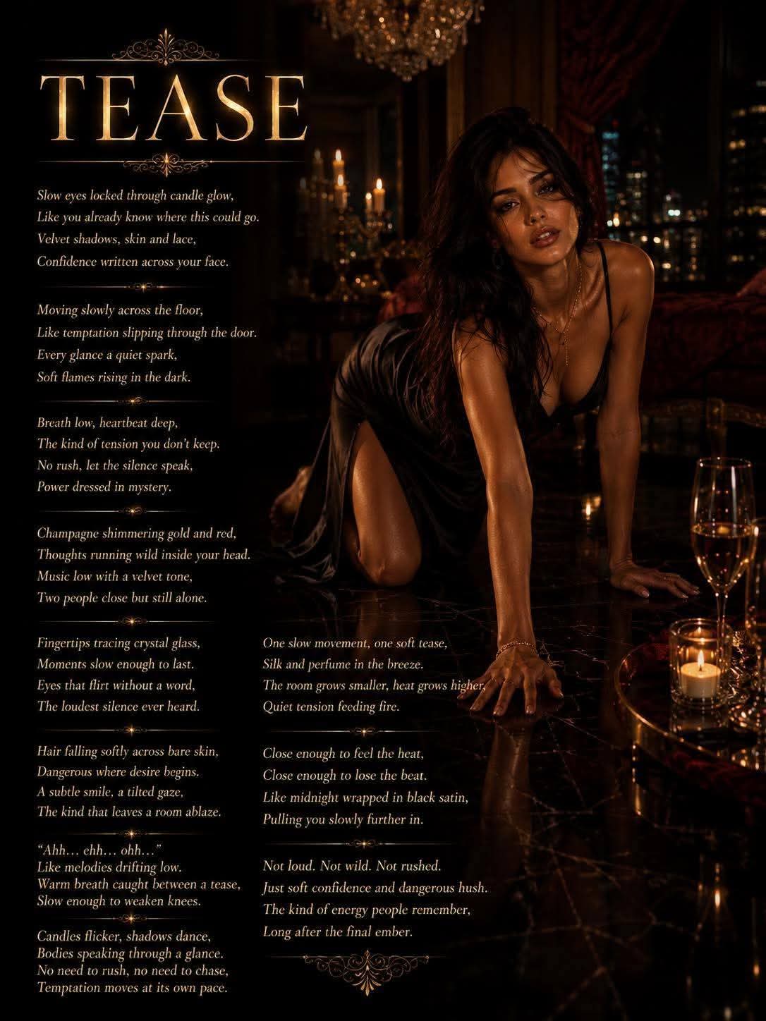 Tease original poetry artwork