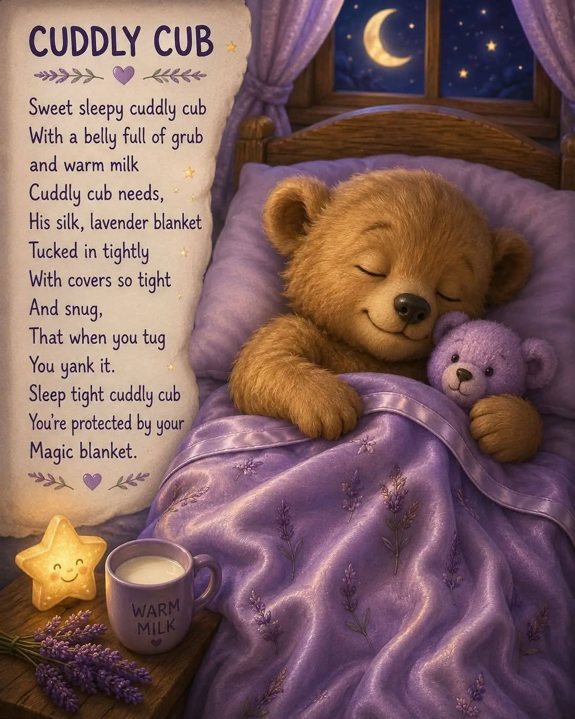 Cuddly Cub original poetry artwork