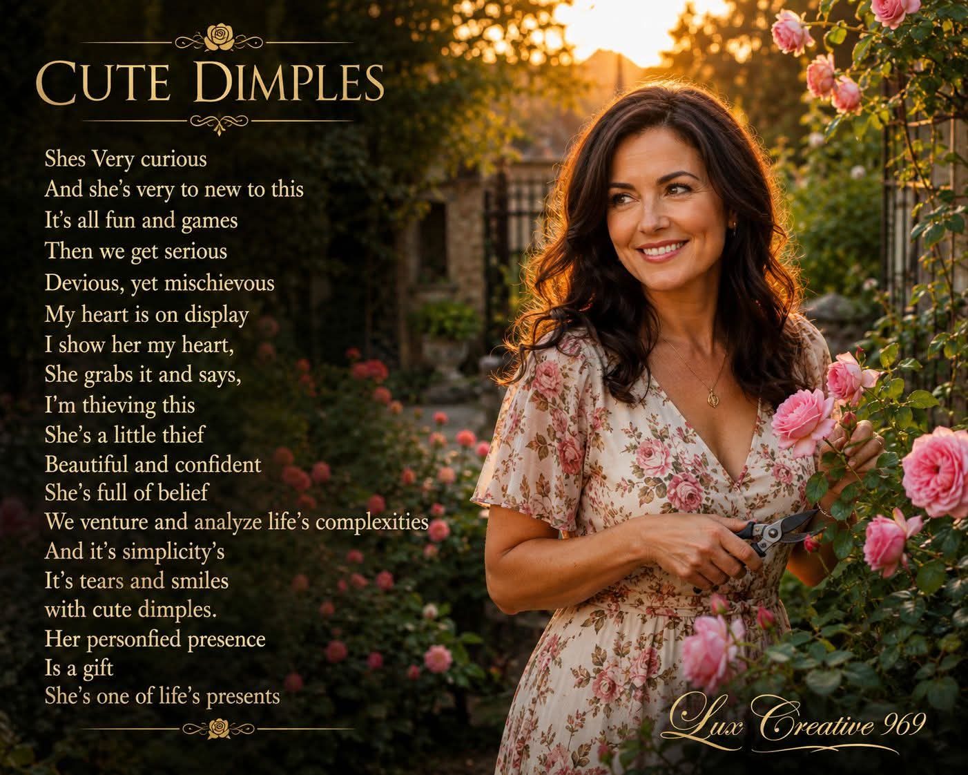Cute Dimples original poetry artwork