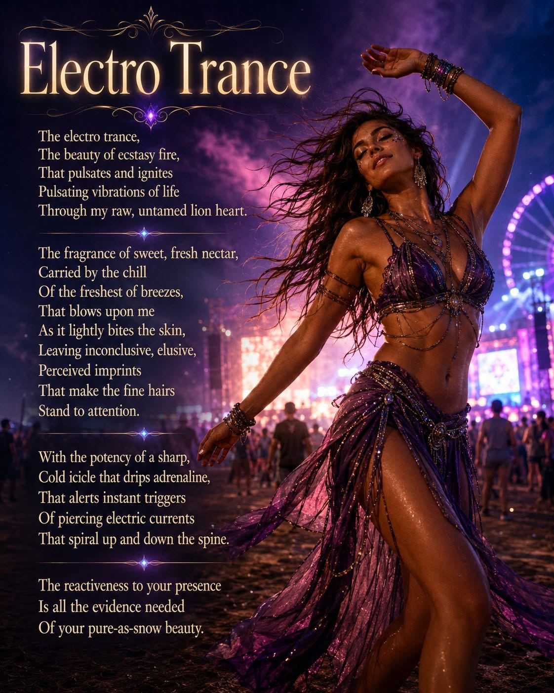 Electro Trance original poetry artwork