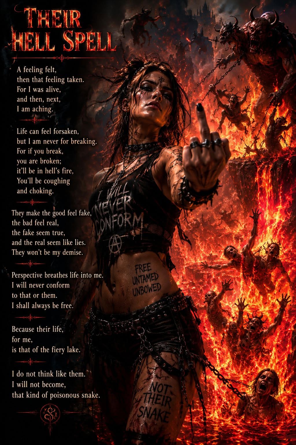 Their Hell Spell original poetry artwork