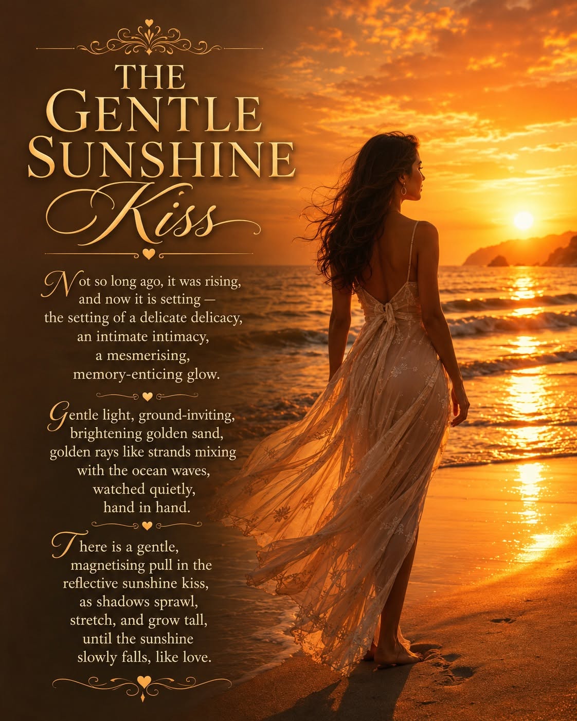 The Gentle Sunshine Kiss original poetry artwork