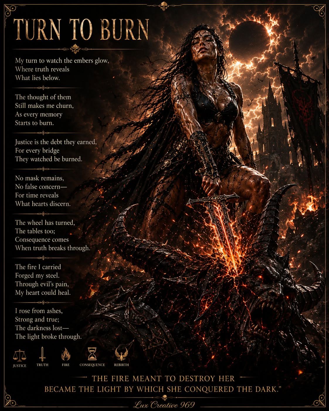 Turn to Burn original poetry artwork